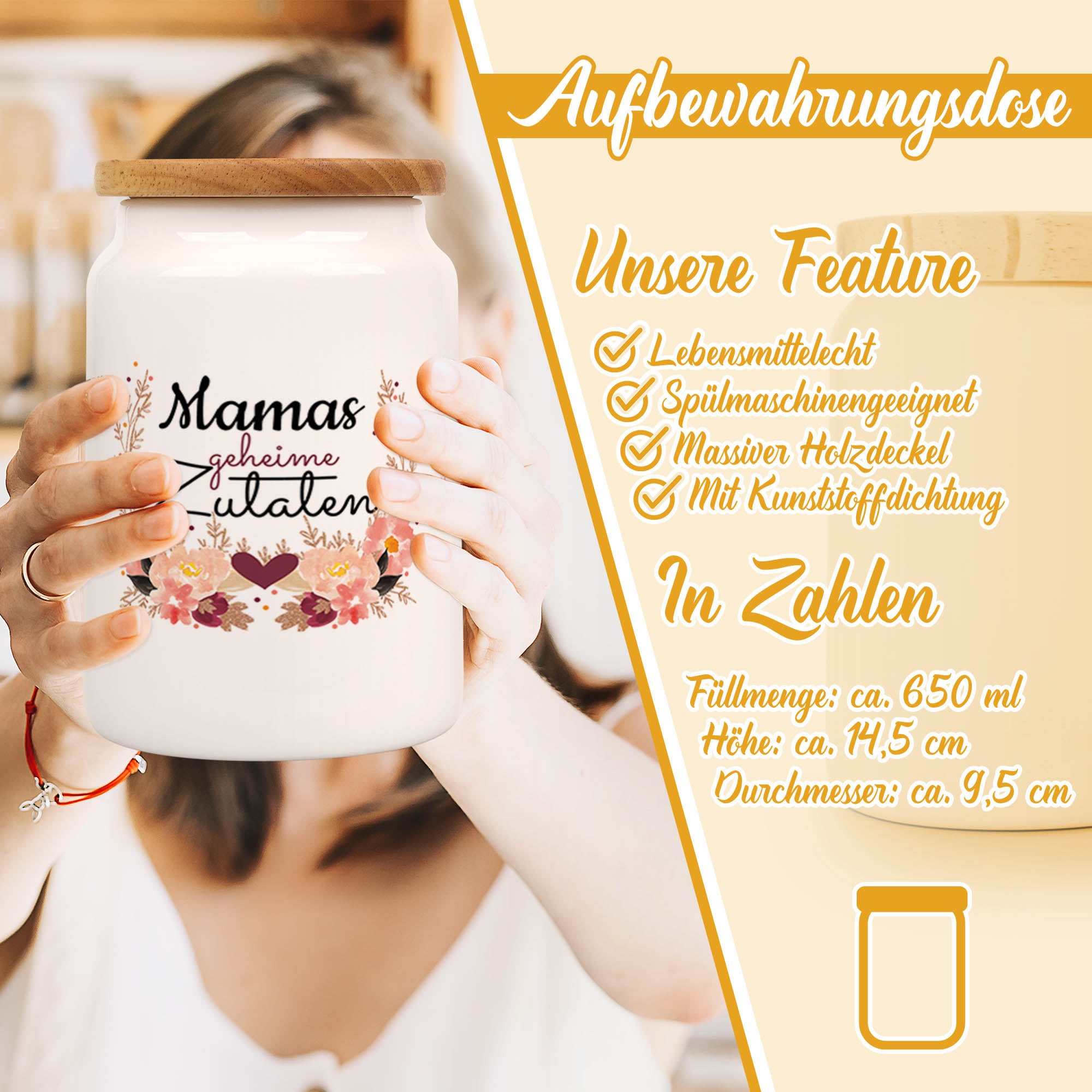 Vorratsdose aus Keramik - Mamas geheime Zutaten