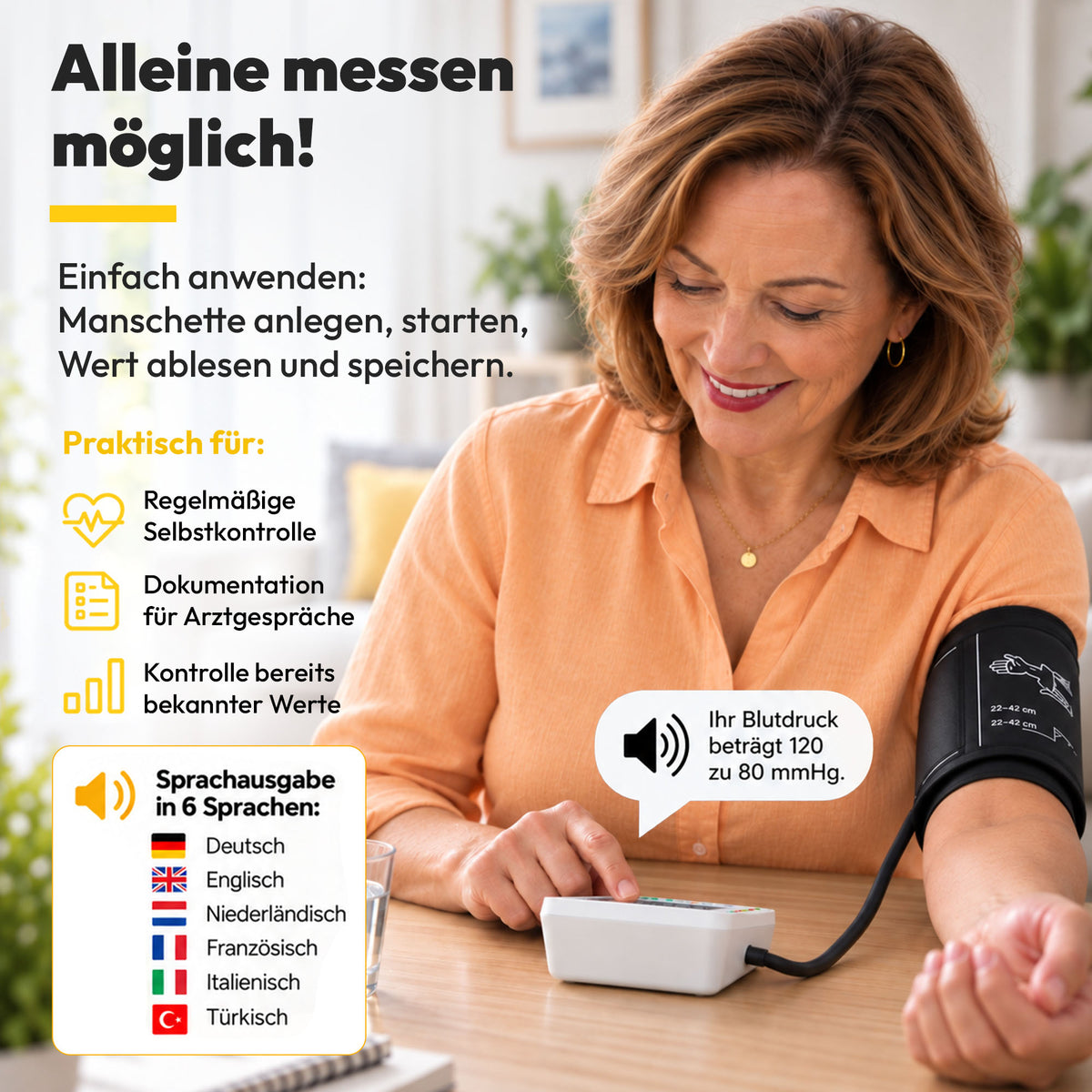 Medisana BU 586 Voice Oberarm-Blutdruckmessgerät