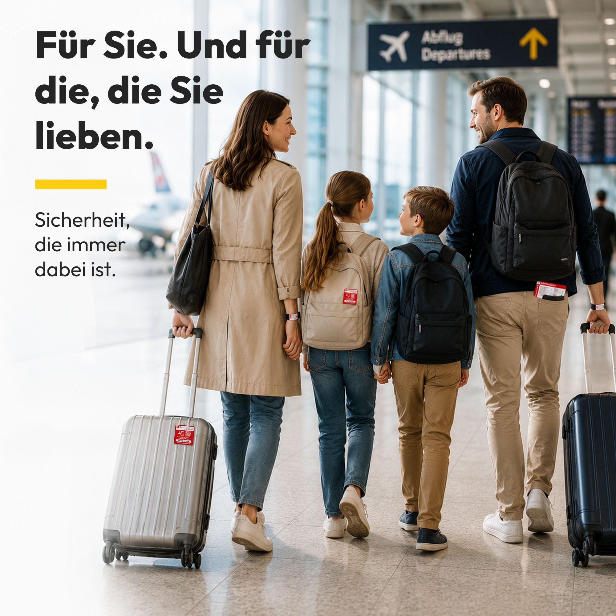 Notfall-ID Set – Rundum geschützt mit Karte, Armband Tag & Rett-Button