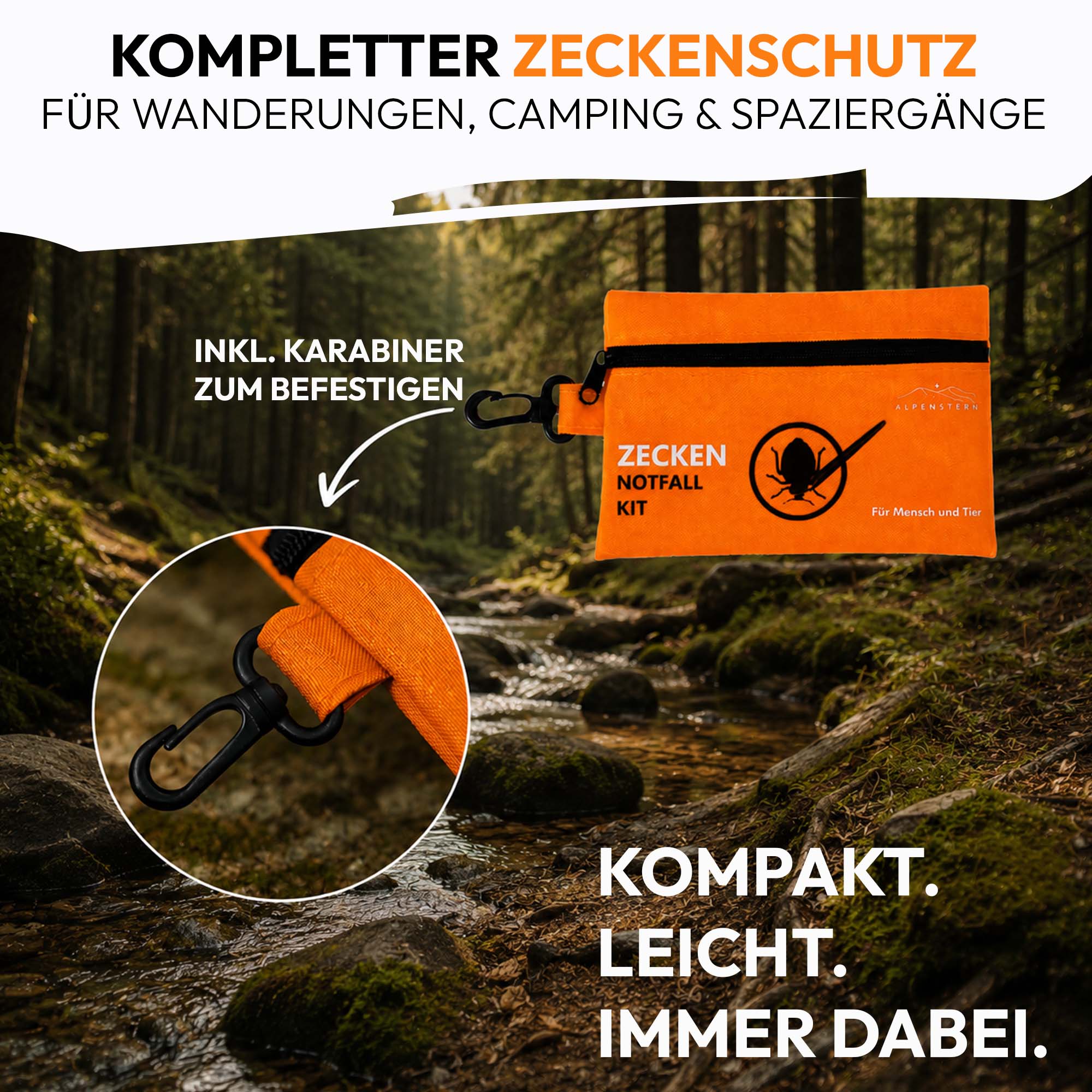 Alpenstern - Zeckenset für Mensch & Tier – Zeckenentferner & Notfallkit