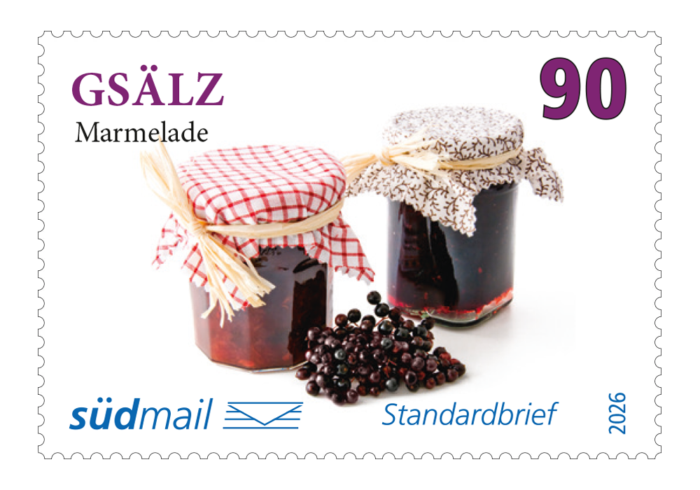 Markenserie Schwäbische Mundart – Standardbrief – 10er Bogen (2026)