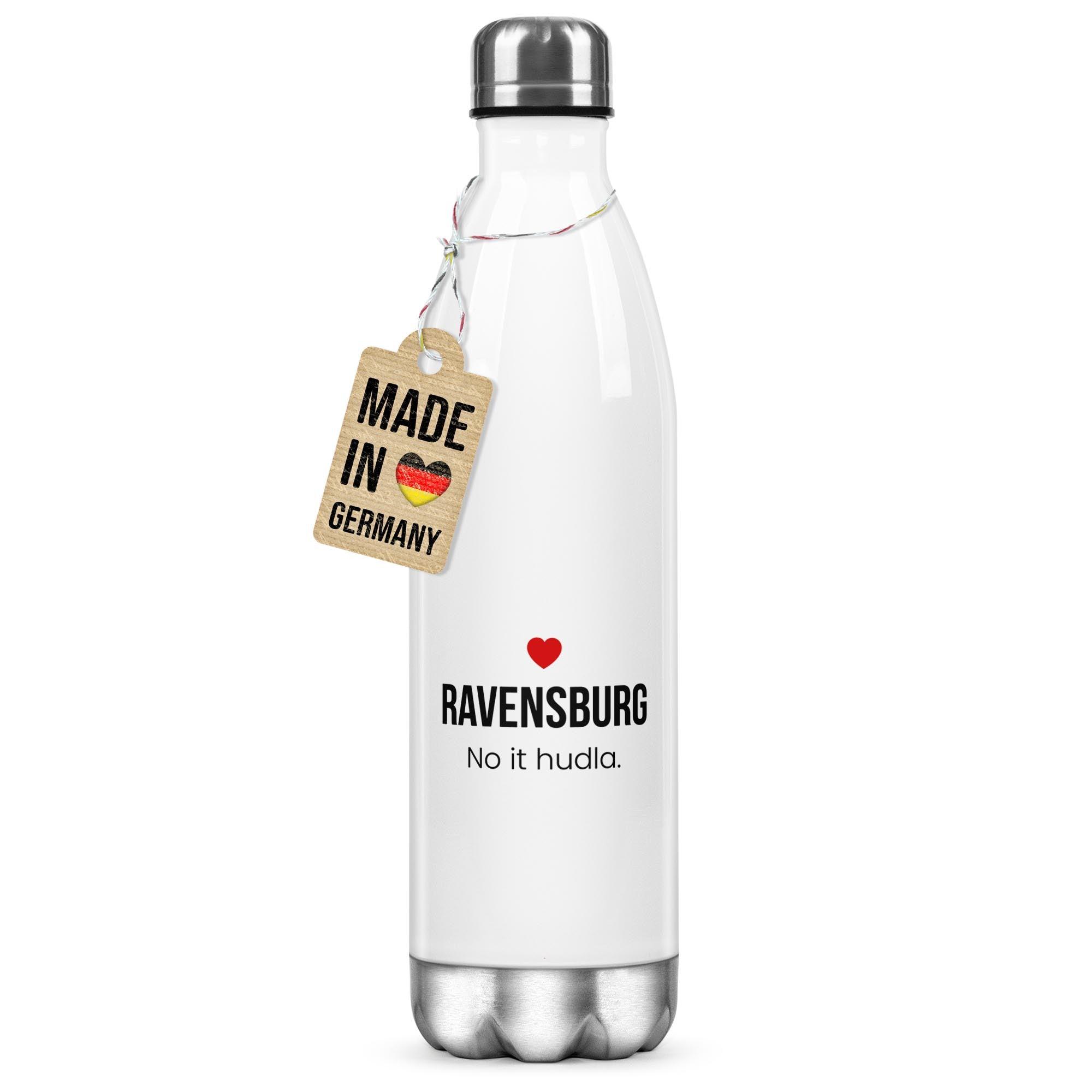 Ravensburg Trinkflasche aus Edelstahl – „No it hudla.“