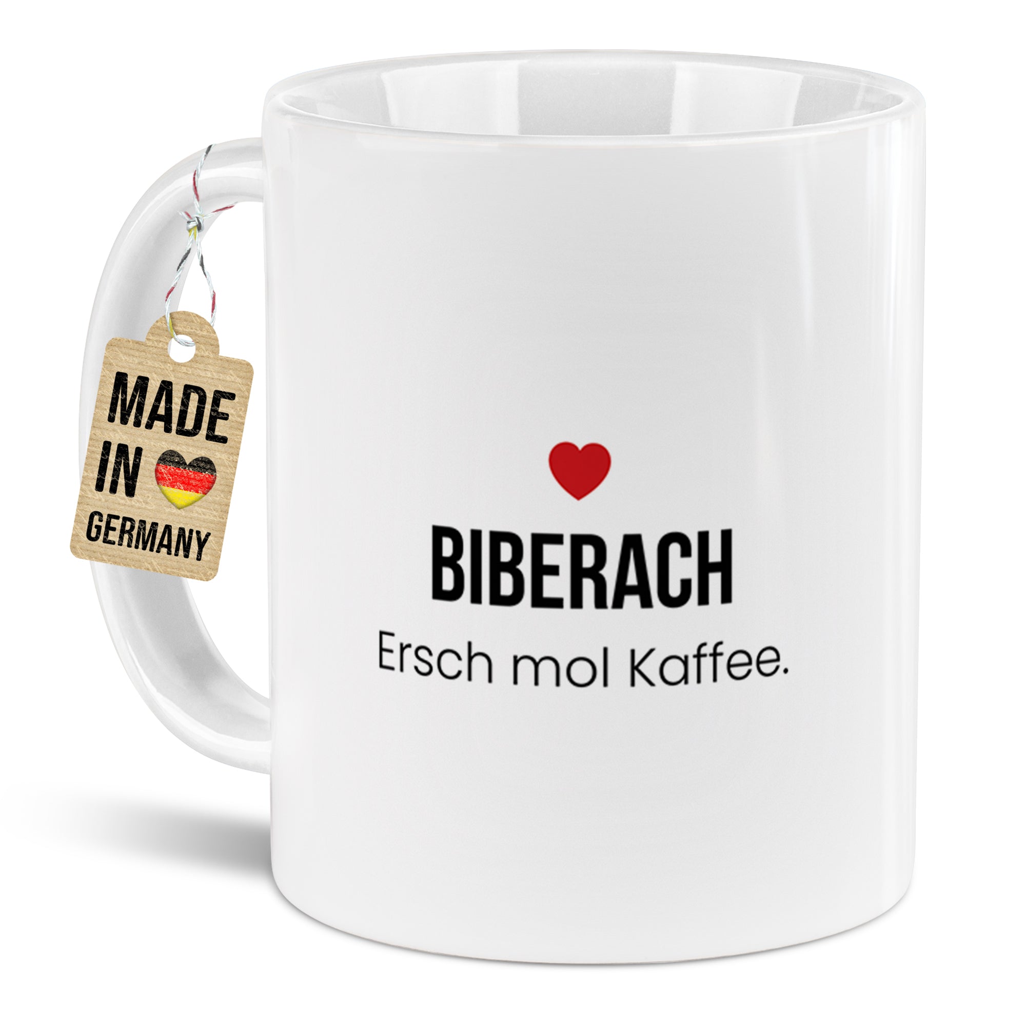 Biberach Kaffeetasse aus Keramik – „Ersch mol Kaffee.“
