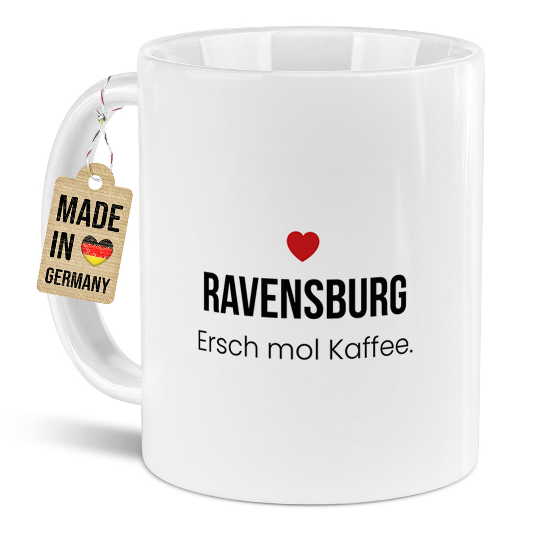 Ravensburg Kaffeetasse aus Keramik – „Ersch mol Kaffee.“
