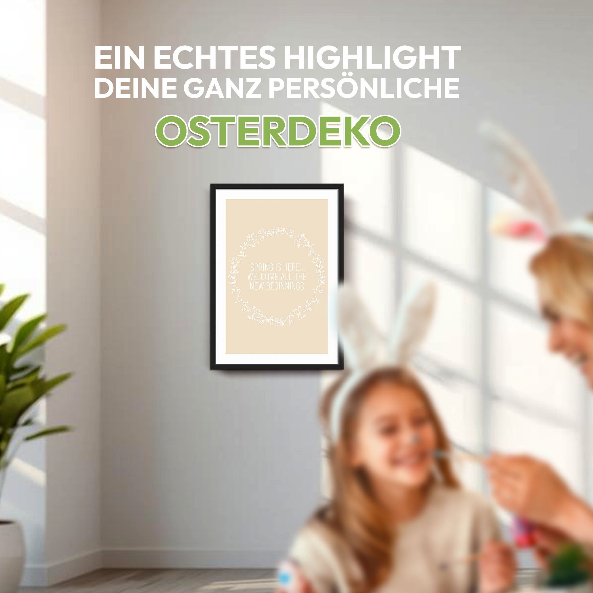 Fotodruck mit Bilderrahmen - "Spring is here" | A4