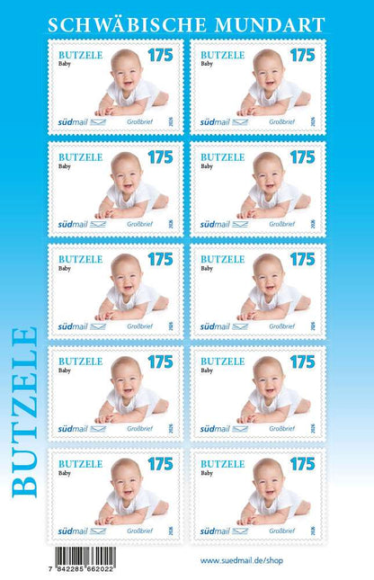 Markenserie Schwäbische Mundart – Großbrief – 10er Bogen (2026)