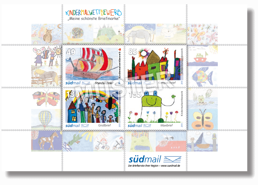 Markenserie Kindermalwettbewerb "Meine schönste Briefmarke" – Schmuckbogen